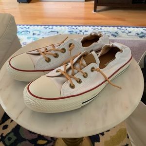 White leather Converse